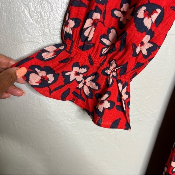 Who What Wear Smocked Flare Midi Dress - Picture 5 of 8